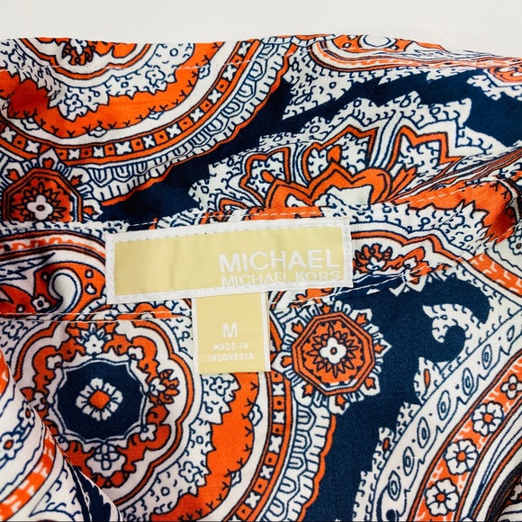 Michael Kors Sz M Paisley Shirt Tunic - Picture 6 of 7